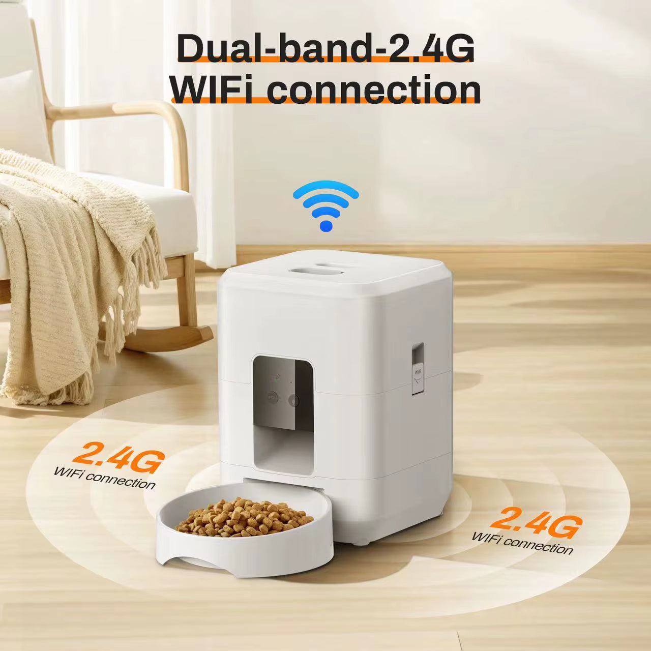 2L Smart Control Pet Feeder WIFI Feeders for Cats Remote Feeding Cat Food Dispenser Automatic Pets Feeder