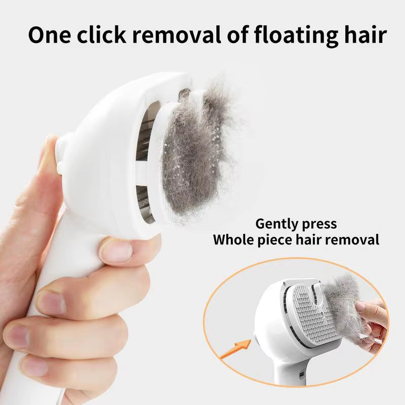 Dog Comb Pet Steam Massage Brush Safe round Head Soft Teeth Spray Hair Removal Comb for Dog Universal for Cats Dogs Accessories